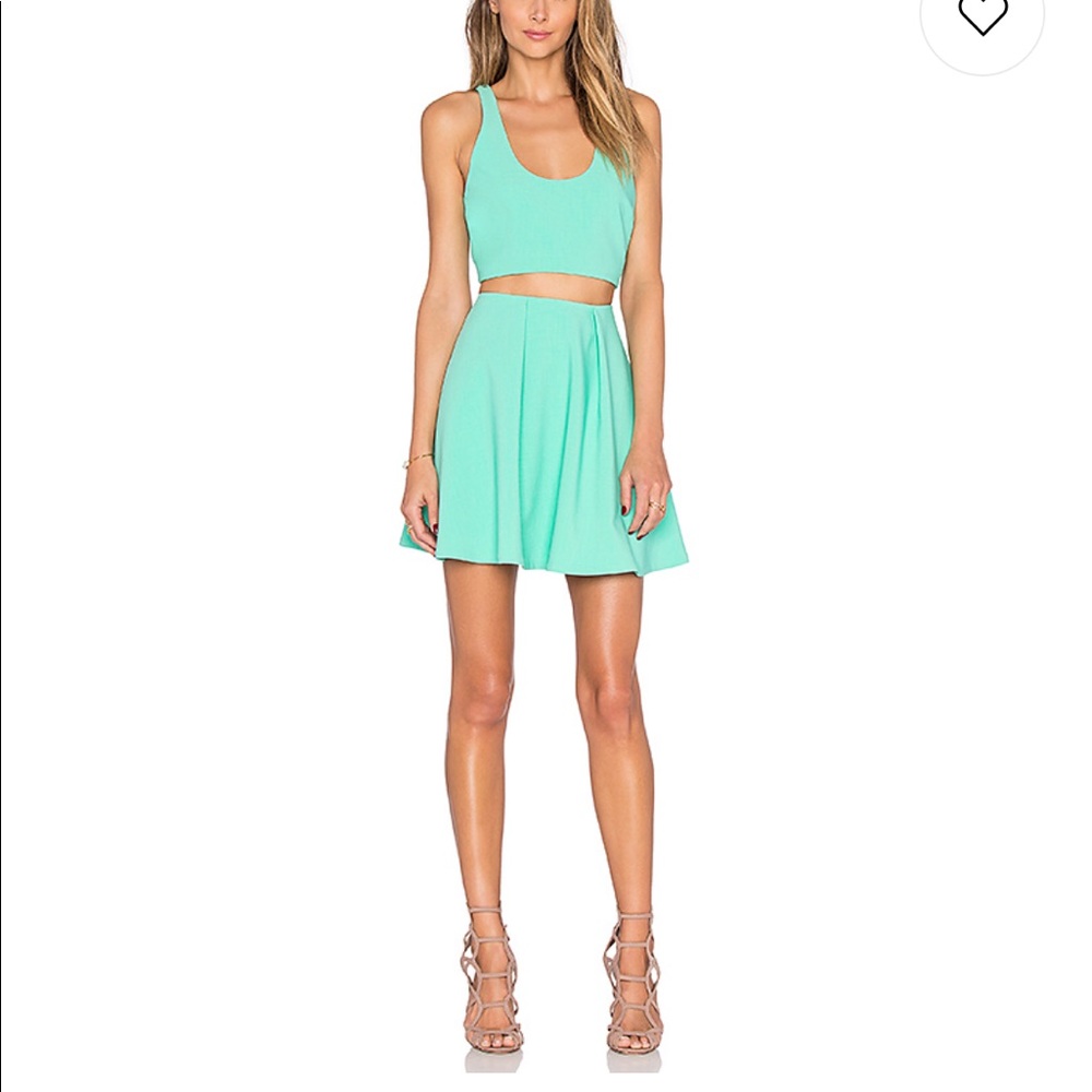 NEW • Likely • Hester Mini Skater Skirt Pistachio